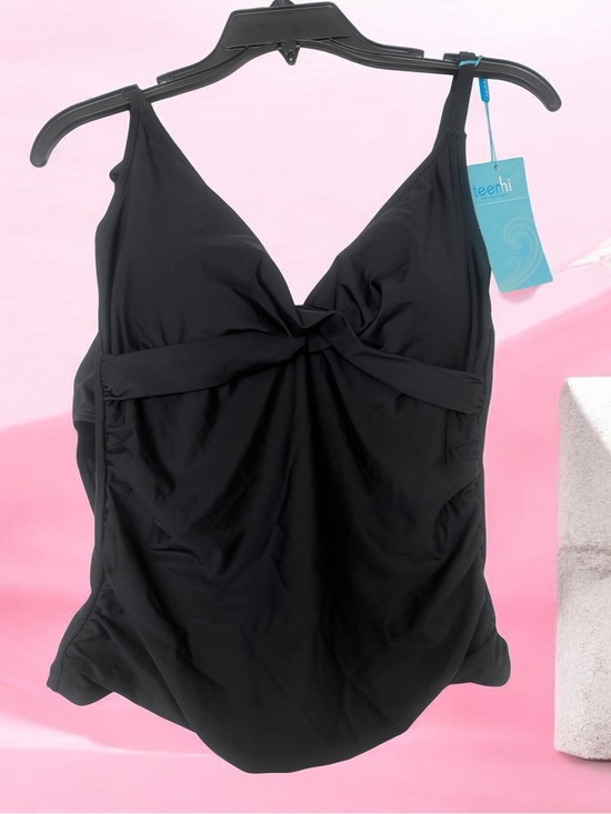 Other - Black Twist Front Tankini Top